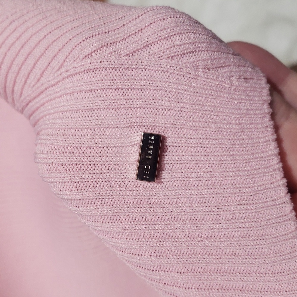 NWOT Ted Baker Rib Puff Short Sleeve Sweater In Dusky Pink 6 in Ted Baker - Picture 4 of 9